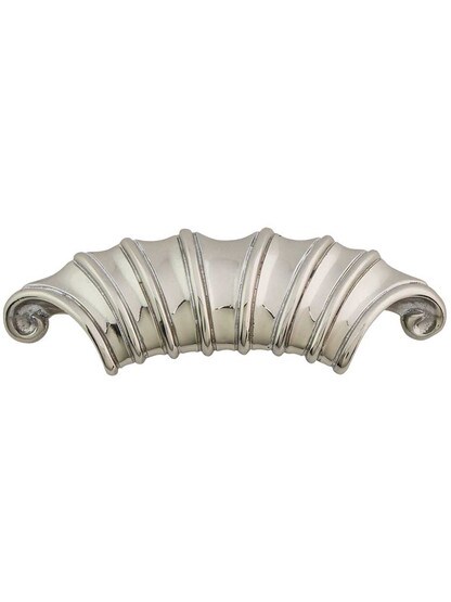 French Court Cup Pull - 2 inch Center-to-Center in White Brass.